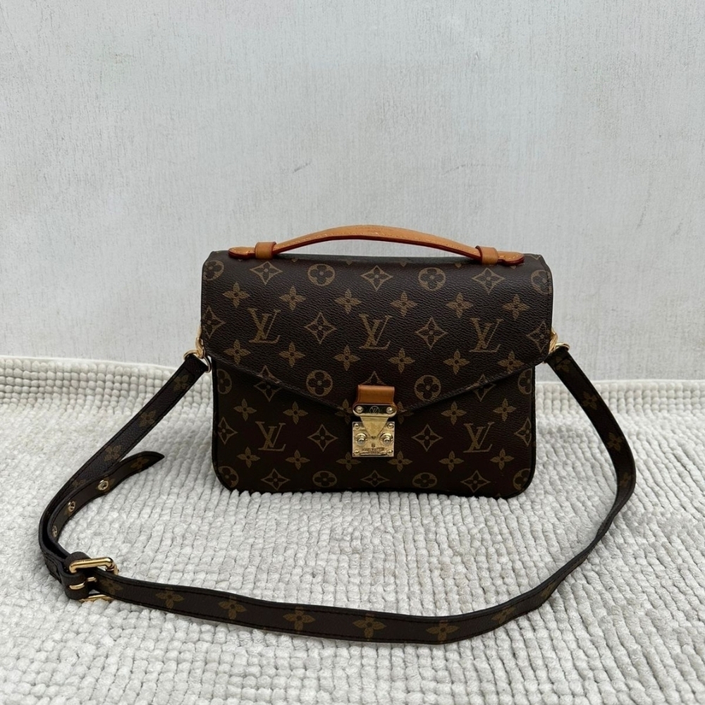 Chic Brown Monogram Crossbody Bag